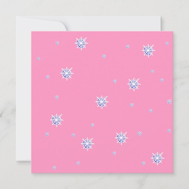 Pink Winter Snowflakes   (Front)