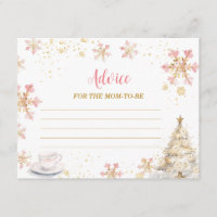 Pink Winter Tea Party Baby Shower Advice For Mom