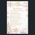 Pink Winter Tea Party Baby Shower Find The Guest<br><div class="desc">Baby Is Brewing Pink Winter Tea Party Baby Shower Find The Guest Game</div>