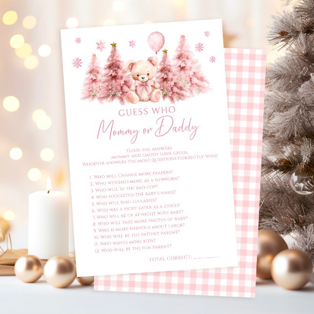 Pink Winter Teddy Bear Baby Mummy or Daddy Game (Creator Uploaded)