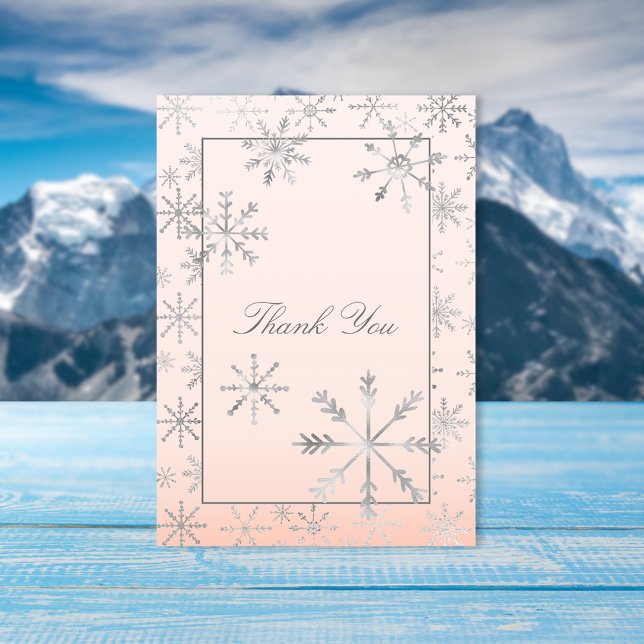 Pink Winter Wonderland Baby Shower Thank You (Creator Uploaded)