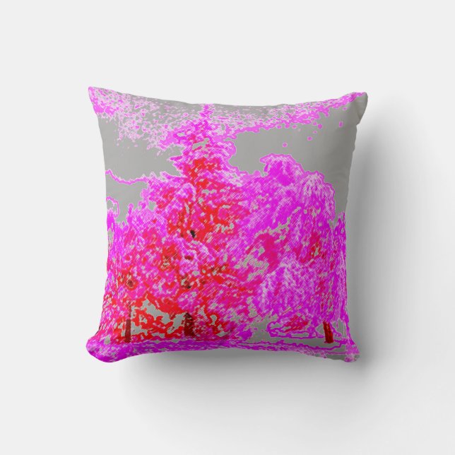 Pink Winter Wonderland Cushion (Front)