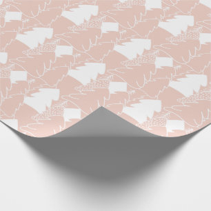 Pink Winter Wonderland Feminine Christmas Wrapping Paper