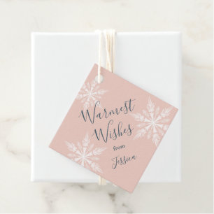 Pink Winter Wonderland Holiday Favour Tags