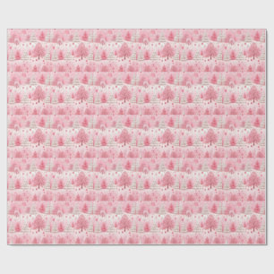 Pink Winter Wonderland Wrapping Paper