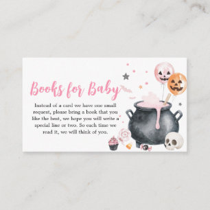 Pink Witch Ghost Little Boo Baby Books for Baby Enclosure Card