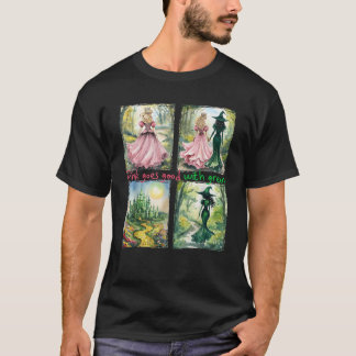 Pink Witch Goes Good With Green Halloween Witch Wo T-Shirt