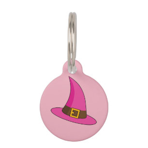 Pink Witch Hat   Add Name Pet Tag