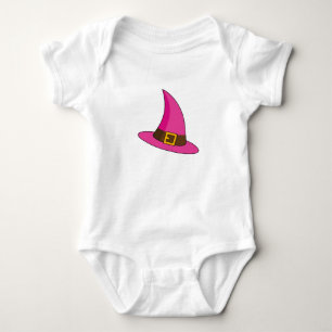 Pink Witch Hat Baby Bodysuit