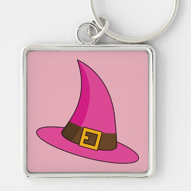 Pink Witch Hat Key Ring (Front)