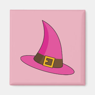 Pink Witch Hat Magnet