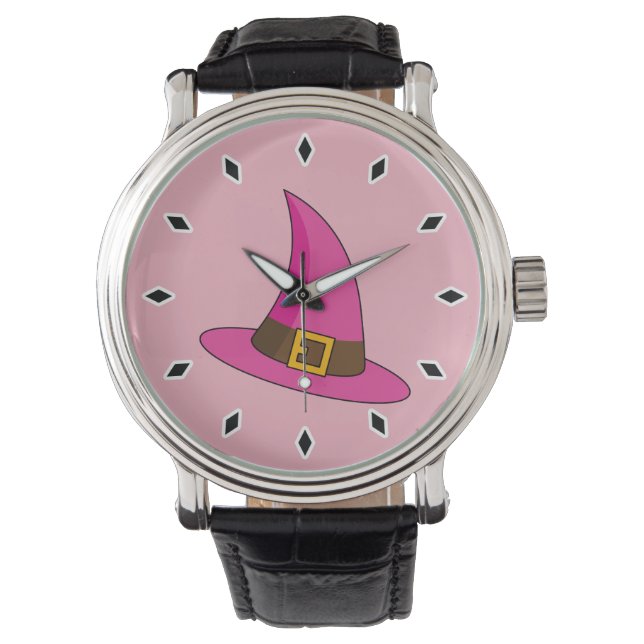 Pink Witch Hat Watch (Front)