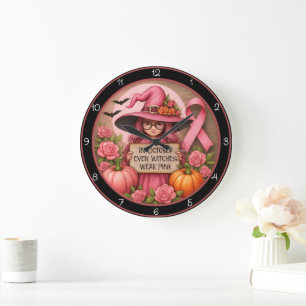Pink Witch October: Breast Cancer Awareness Sydney Large Clock