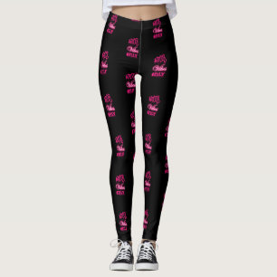 pink witch vibes only halloween script woman black leggings
