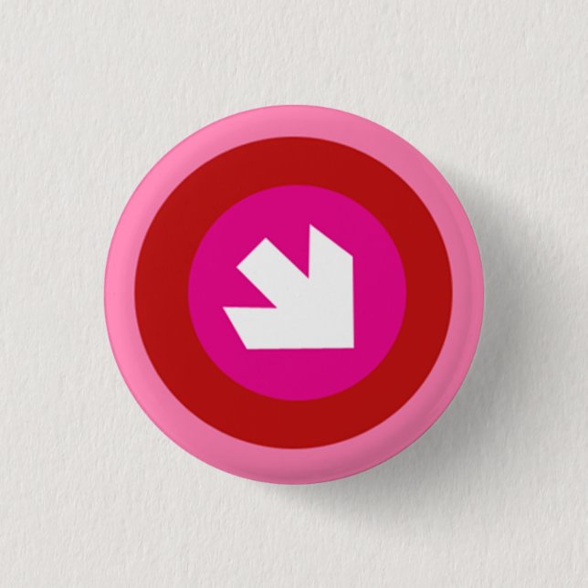Pink with Arrow 3 Cm Round Badge (Front)