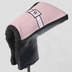 Pink with Black Pinstripes Putter Cover