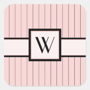 Pink with Black Pinstripes Sticker