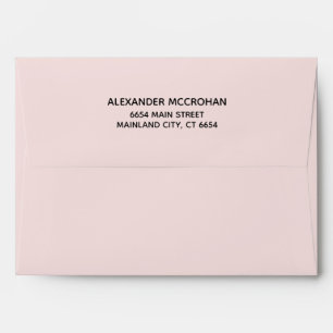 Pink with Black Return Address Mailing Envelope