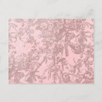 Pink with Brown Fancy Flowers Background