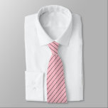 Pink with Charcoal Grey Pinstripes Tie<br><div class="desc">Pink FFC0CB Stripes with Charcoal Grey 434343 Pinstripes Background</div>