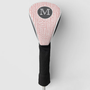 Pink With Modern White Stripe Golf Head Cover