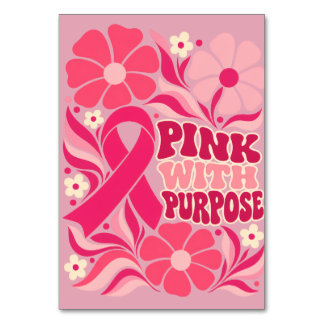 pink with purpose breast cancer awareness month table number