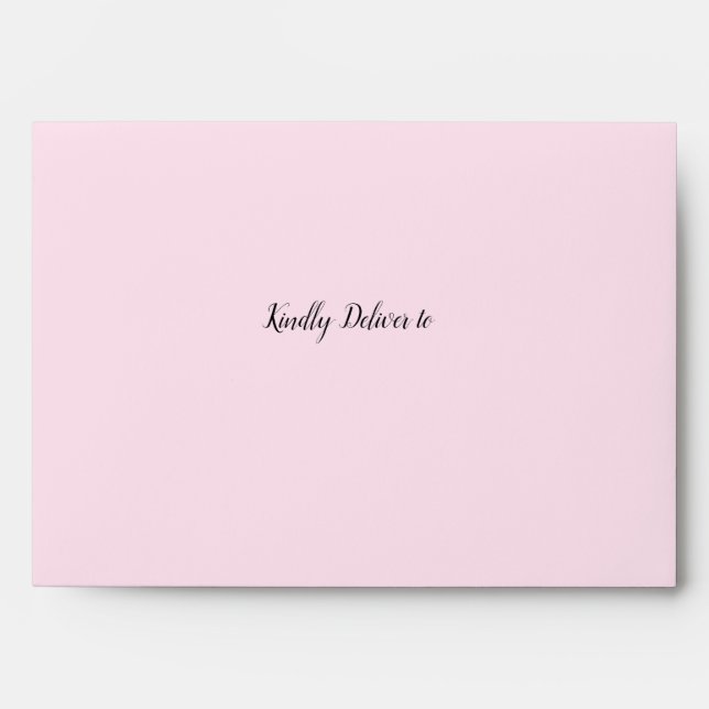 Pink with return address Personalised Envelope (Front)