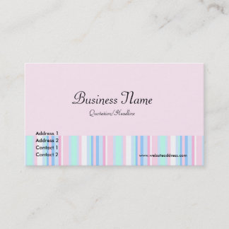 Pink with Stripes Business Card