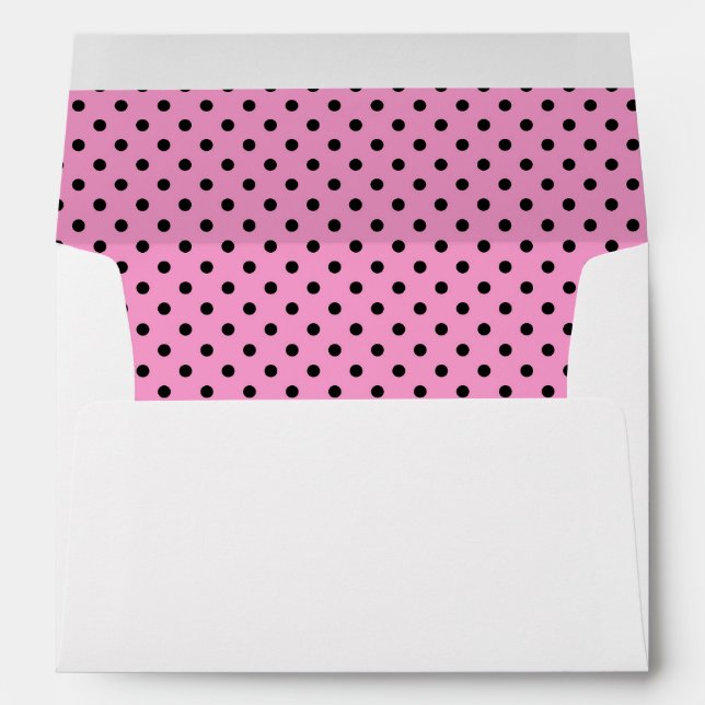 Pink with White Polka Dots - Envelope (Back (Bottom))