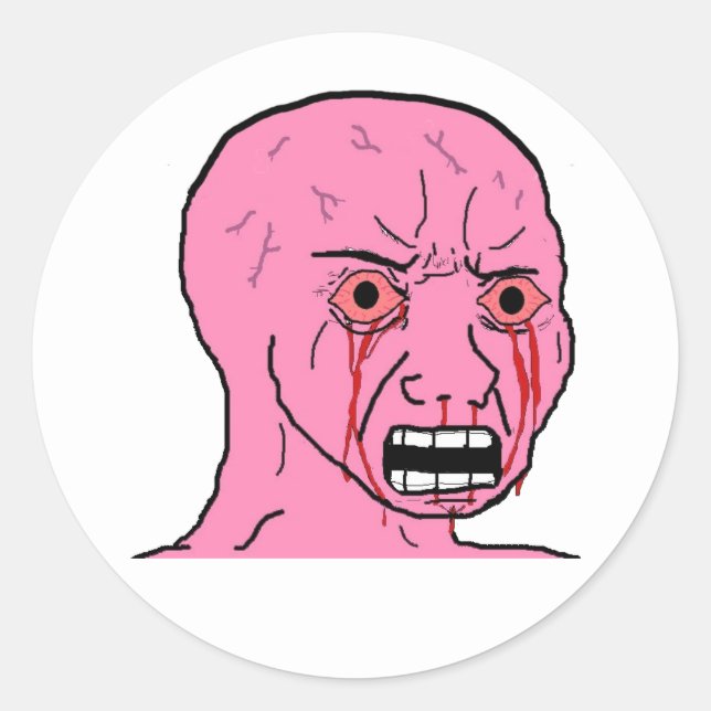 Pink Wojak stickers (Front)