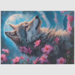 Pink Wolf Tissue Paper