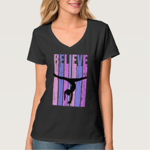 Pink Womens Acrobatics Gymnast Coach Coaching Gymn T-Shirt