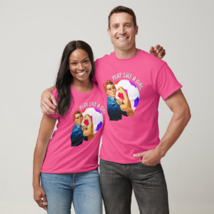 Pink Women's World Soccer PLAY LIKE A GIRL T-Shirt