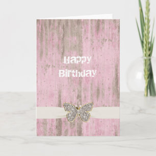 Pink Wood Card