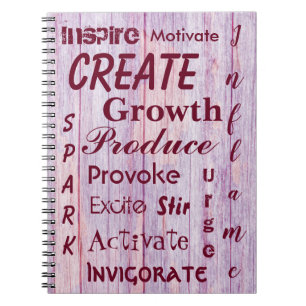 Pink Wood Image Encouragement Notebook