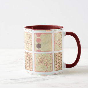 Pink Woodblock Drawings by Chariklia Zarris Mug