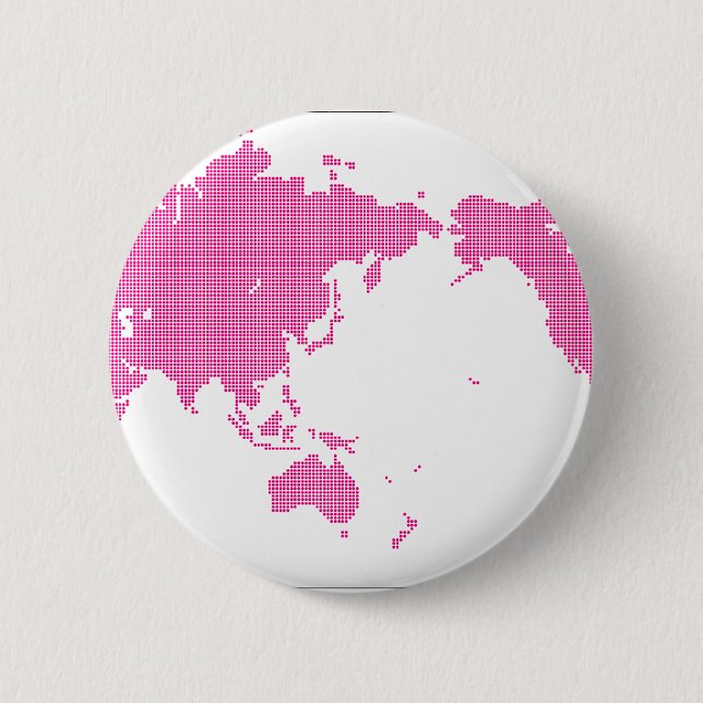 PINK WORLD 6 CM ROUND BADGE (Front)