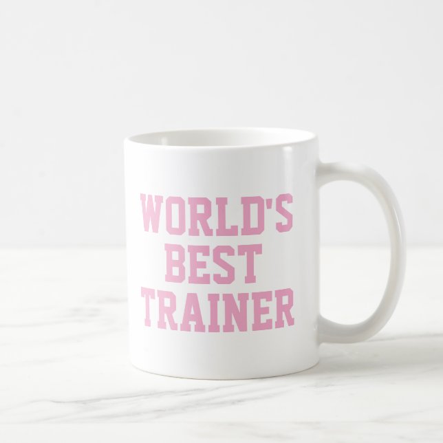 Pink World's Best Trainer Mug (Right)