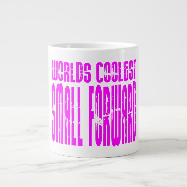 Pink Worlds Coolest Small Forward Large Coffee Mug (Front)