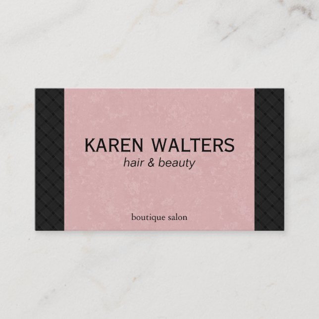 Pink & Woven (appointment card) Appointment Card (Front)