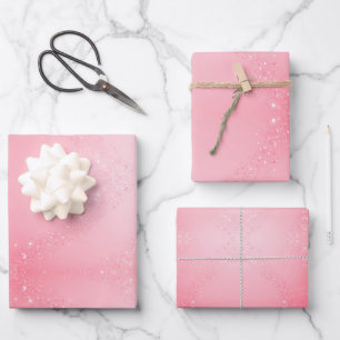 Pink wrap with Sprinkles Wrapping Paper Sheet