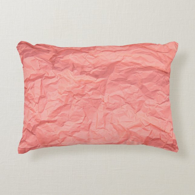 Pink Wrinkled Paper Texture Background Decorative Cushion (Front)