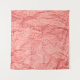 Pink Wrinkled Paper Texture Background Tapestry