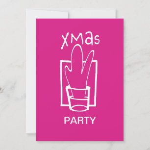 Pink Xmas Party Invitation