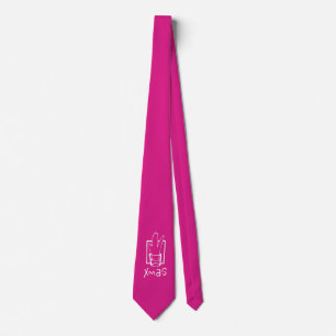 Pink Xmas Party Tie