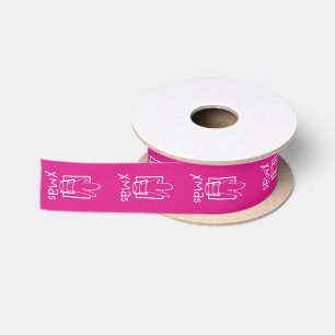 Pink Xmas Satin Ribbon