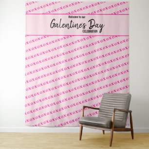 Pink XOXO Galentine's day Photo backdrop custom Tapestry