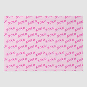 Pink XOXO hugs and kisses repeat Valentine's day Tissue Paper