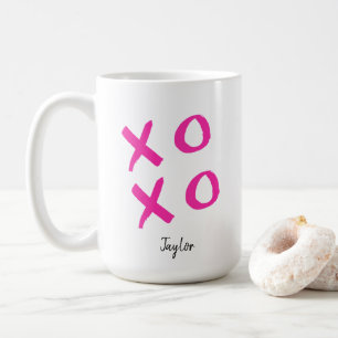 Pink Xoxo Personalised Valentine's Coffee Mug