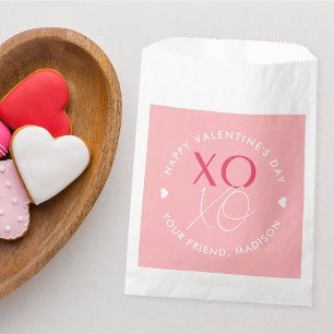 Pink XOXO Personalized Valentine's Day Favour Bags